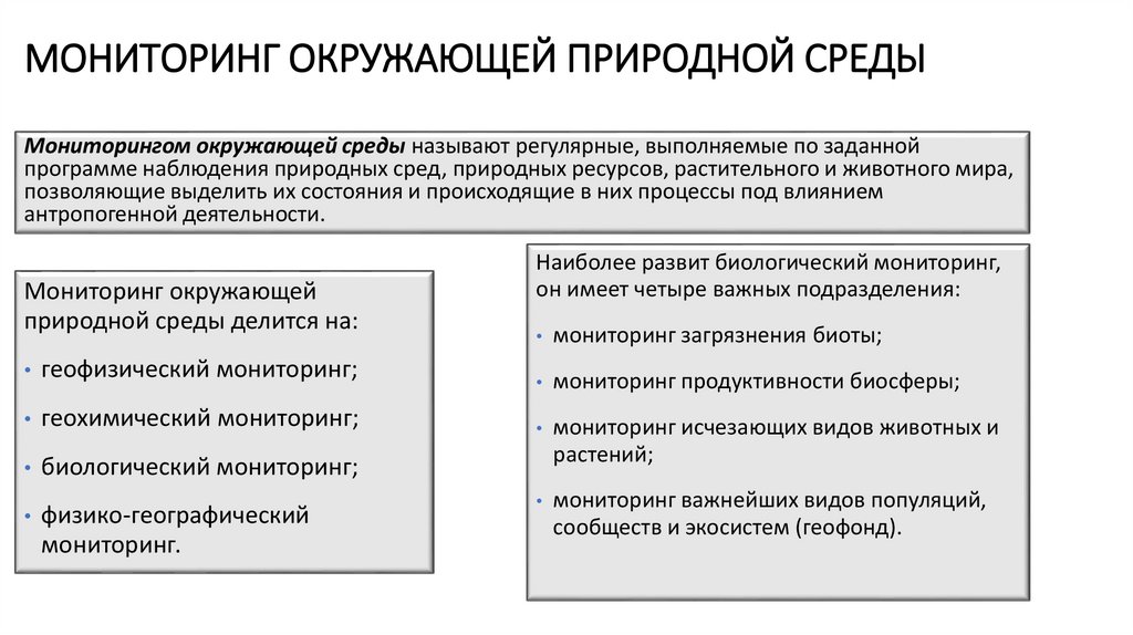 МОНИТОРИНГ ОКРУЖАЮЩЕЙ ПРИРОДНОЙ СРЕДЫ