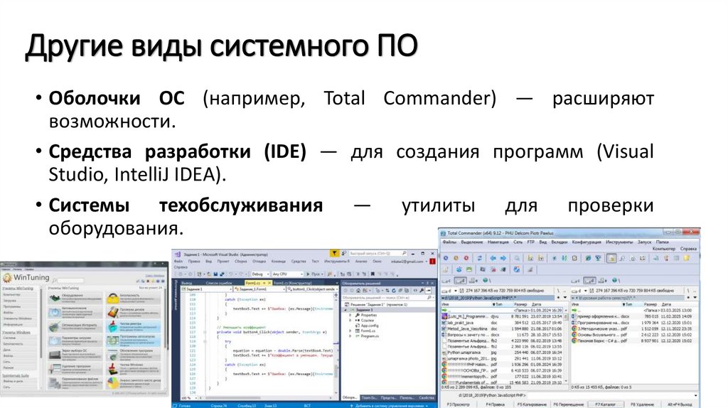 Другие виды системного ПО