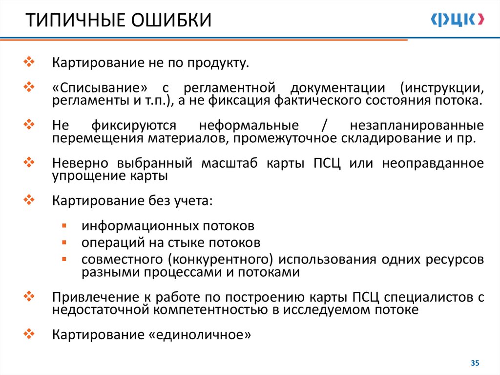 ТИПИЧНЫЕ ОШИБКИ