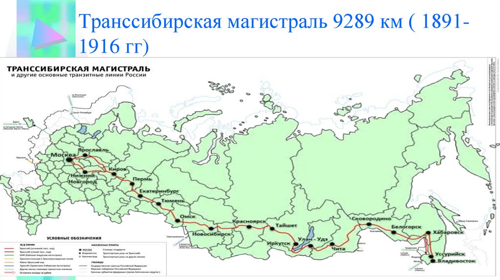 Транссибирская магистраль 9289 км ( 1891-1916 гг)