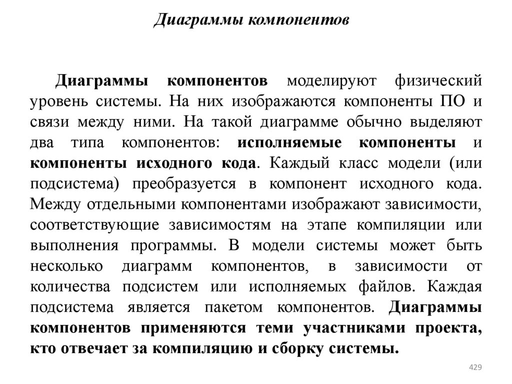 Диаграммы компонентов