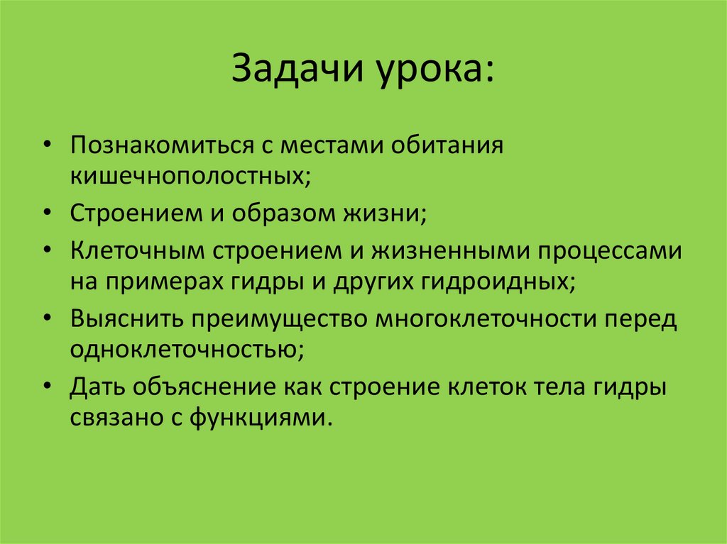 Задачи урока: