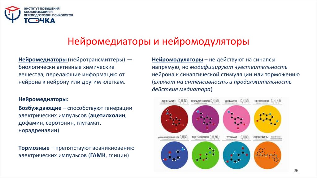 Нейромедиаторы и нейромодуляторы