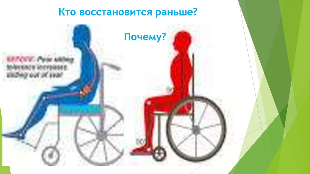 Кто восстановится раньше? Почему?