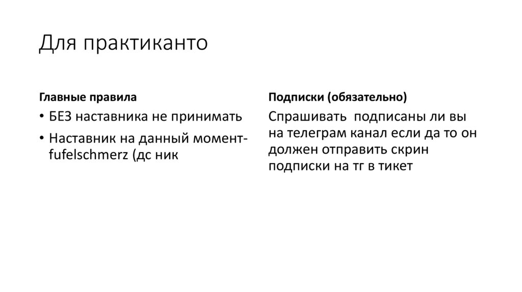 Для практиканто