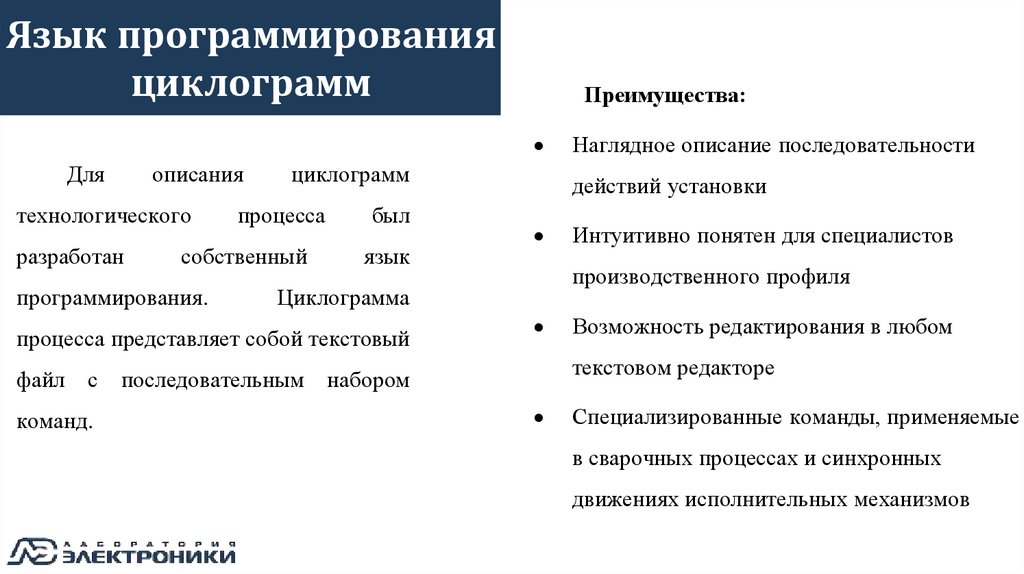 Язык программирования циклограмм