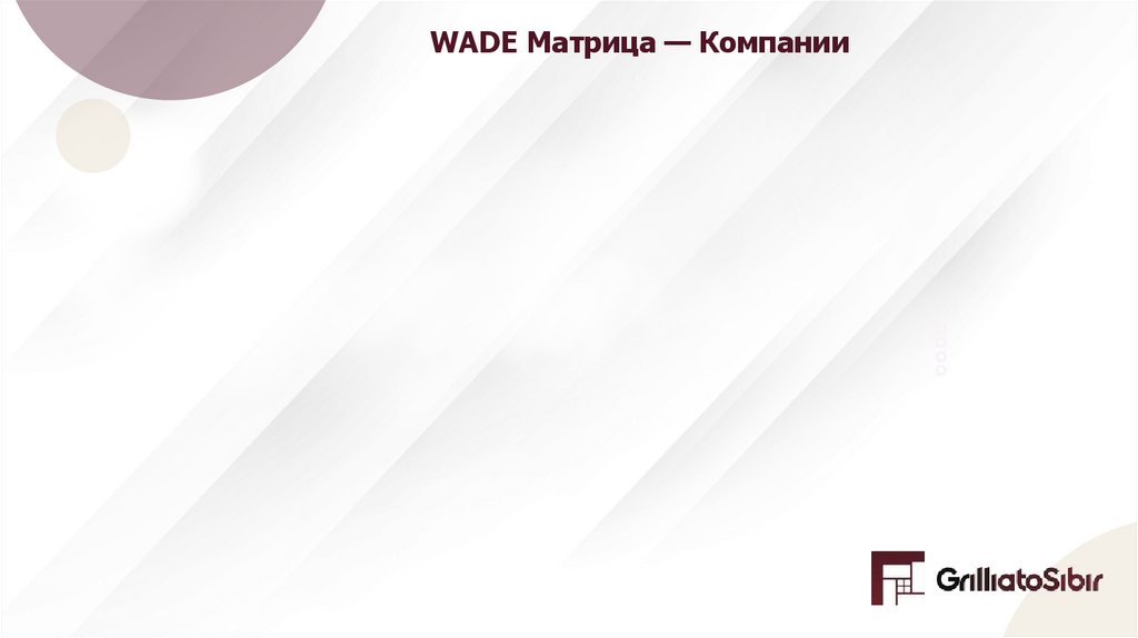 WADE Матрица — Компании