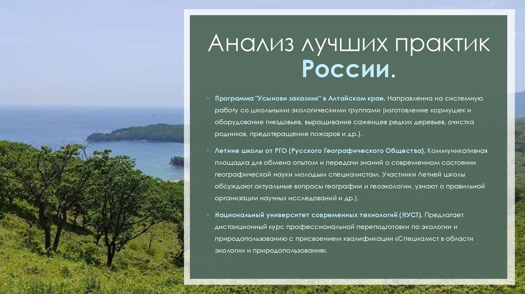 Анализ лучших практик России.