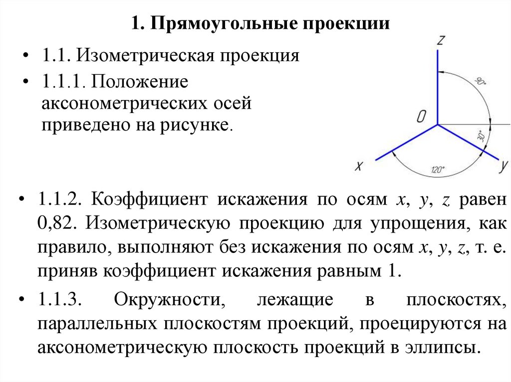 1. Прямоугольные проекции