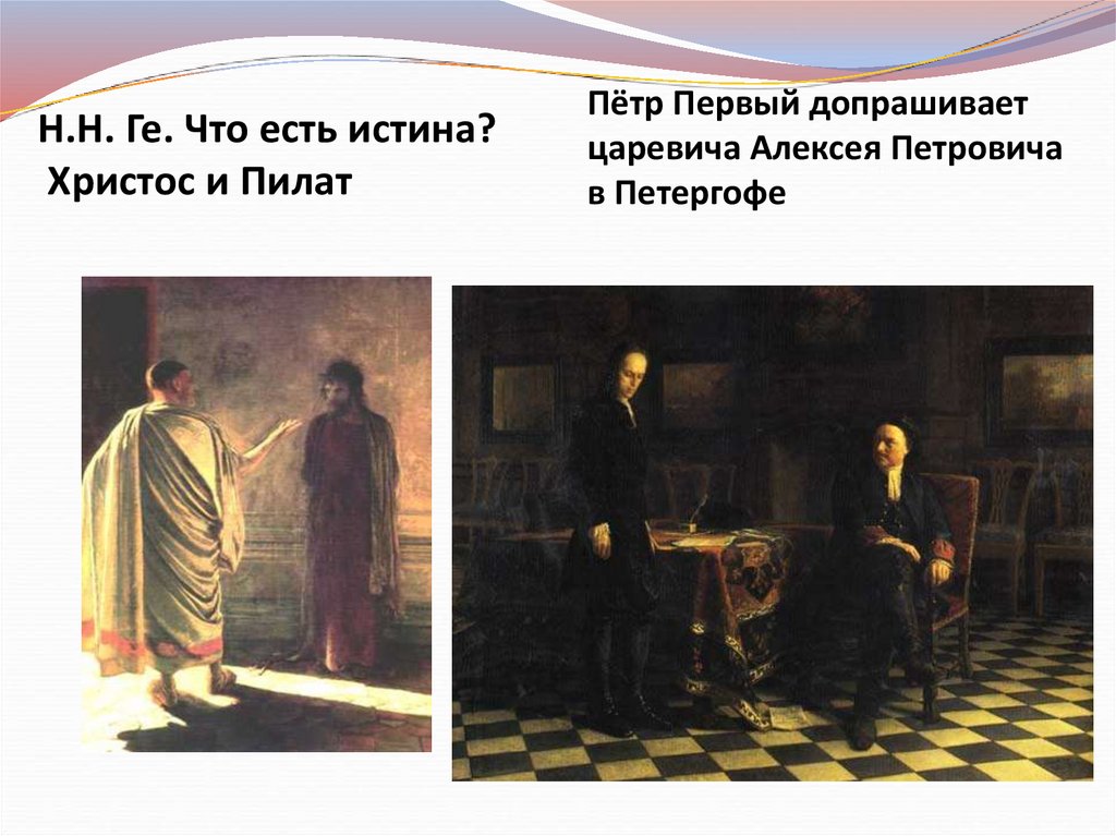 Н.Н. Ге. Что есть истина? Христос и Пилат