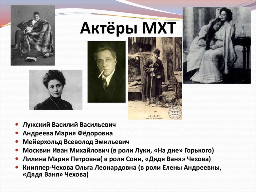 Актёры МХТ