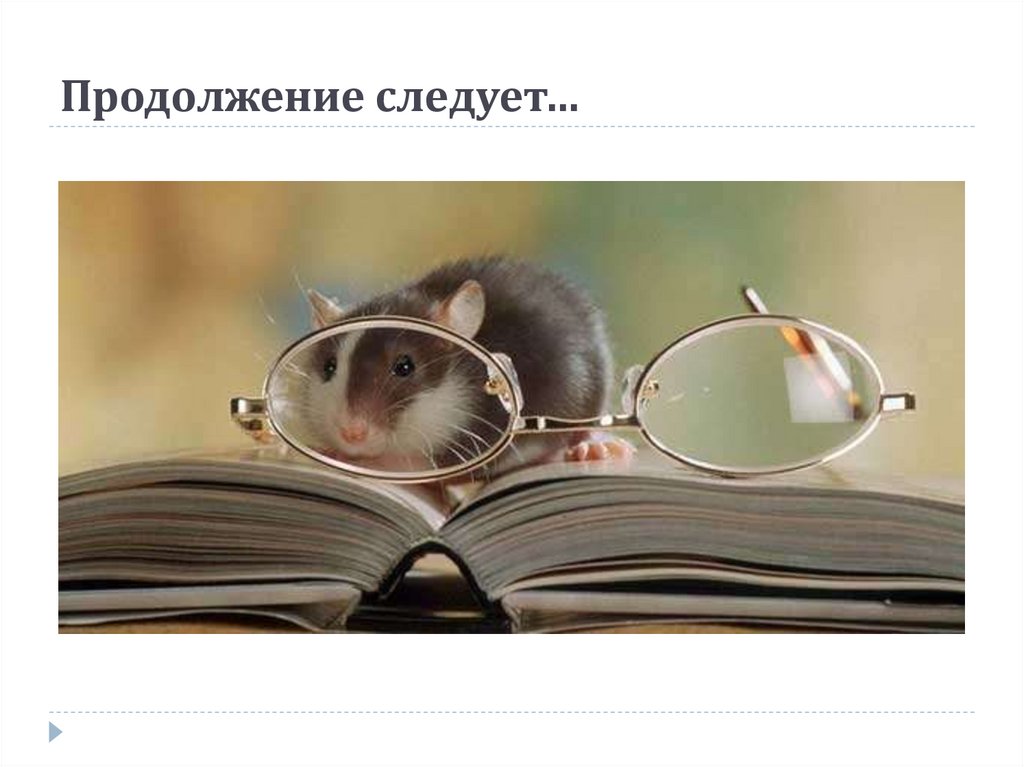 Продолжение следует…