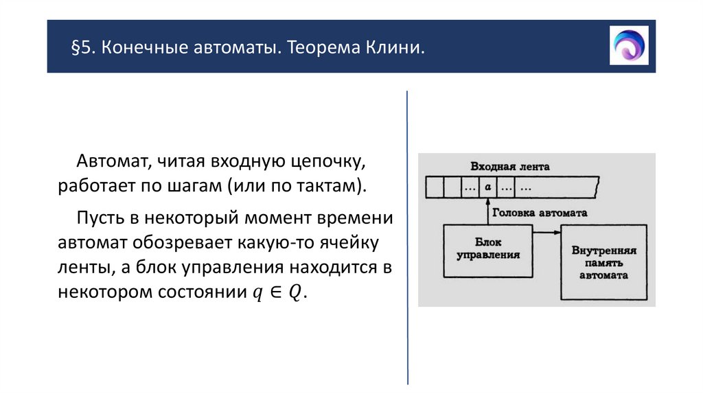 §5. Конечные автоматы. Теорема Клини.