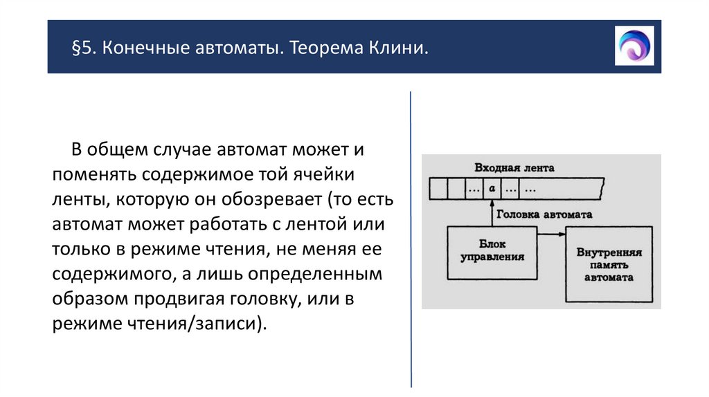 §5. Конечные автоматы. Теорема Клини.