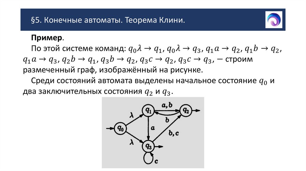 §5. Конечные автоматы. Теорема Клини.