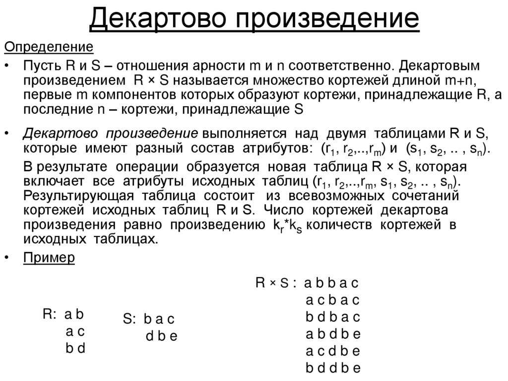 Декартово произведение