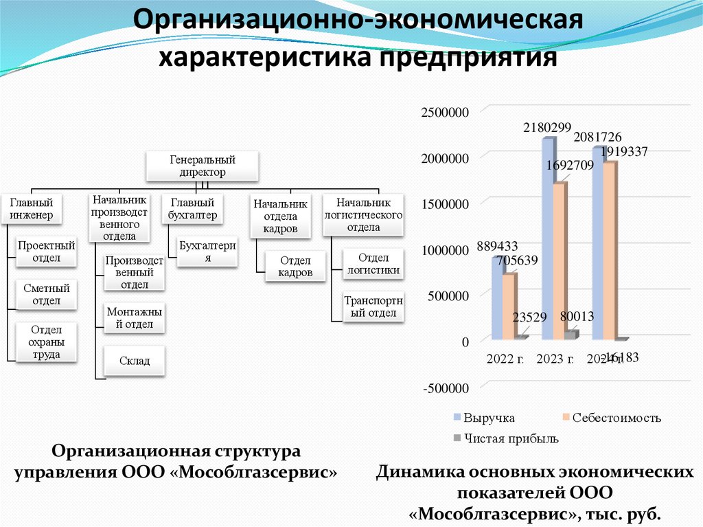 Организационно-экономическая характеристика предприятия
