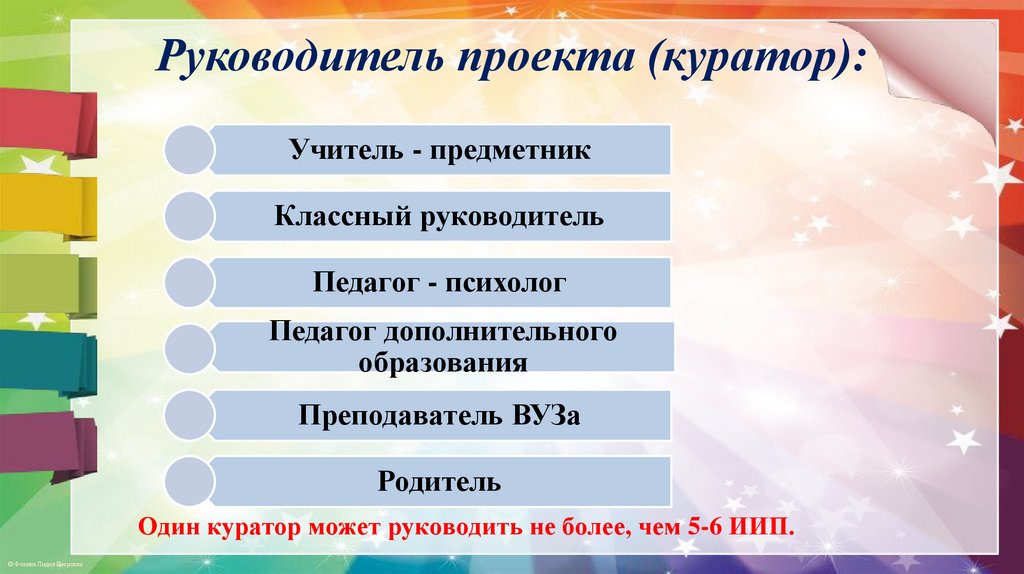 Руководитель проекта (куратор):