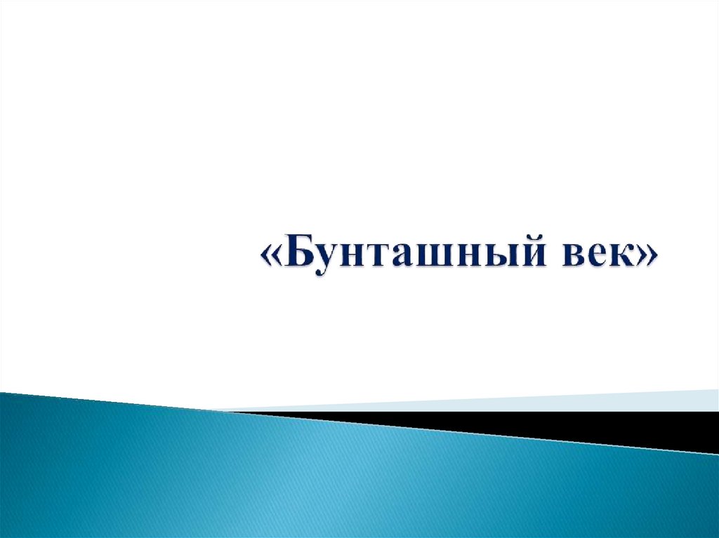 «Бунташный век»