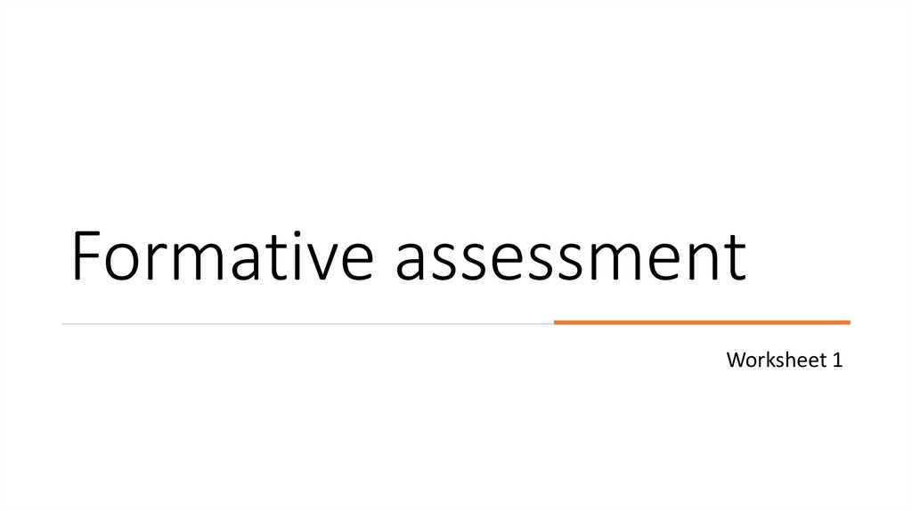 Formative assessment
