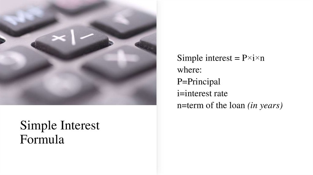 Simple Interest Formula