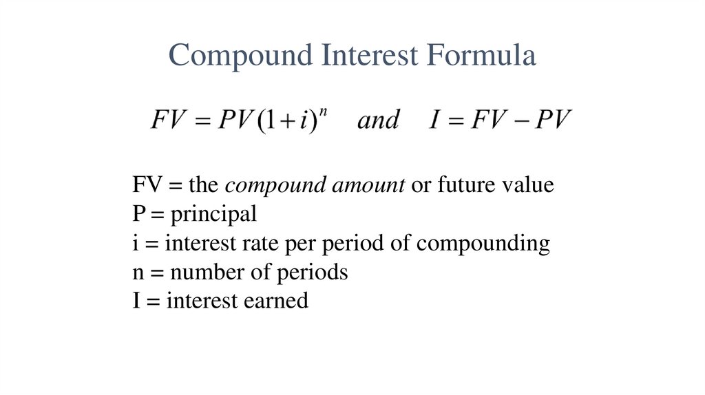 Compound Interest Formula