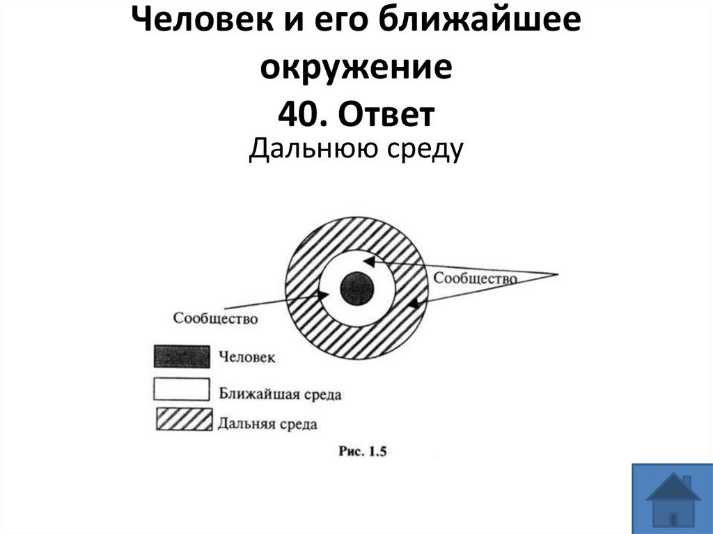Человек и его ближайшее окружение 40. Ответ