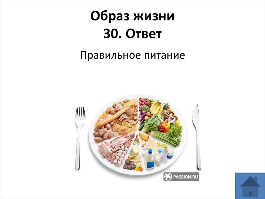 Образ жизни 30. Ответ