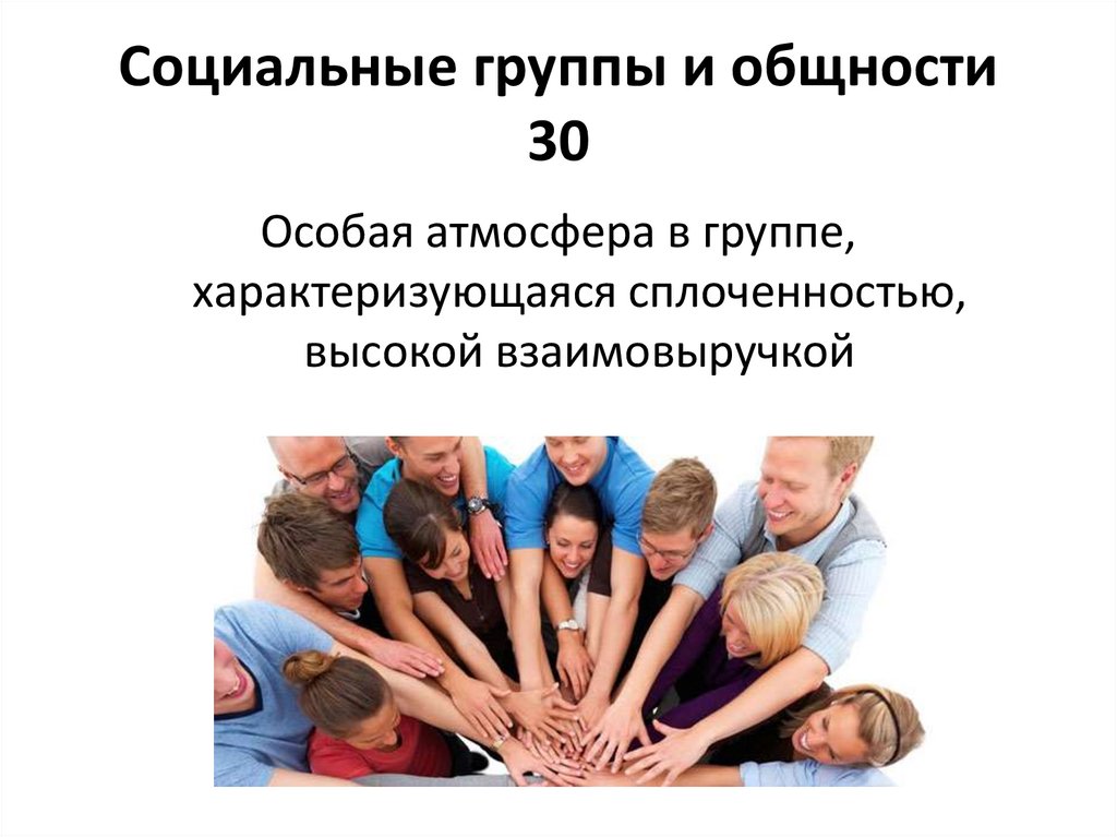 Социальные группы и общности 30