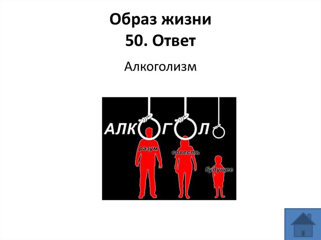 Образ жизни 50. Ответ