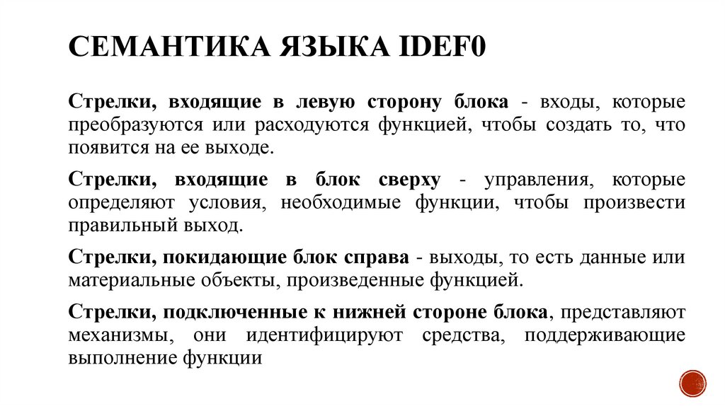 Семантика языка IDEF0