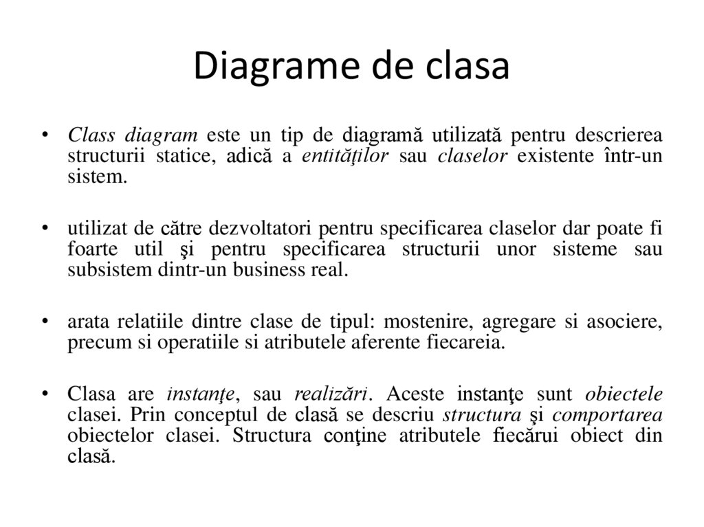 Diagrame de clasa