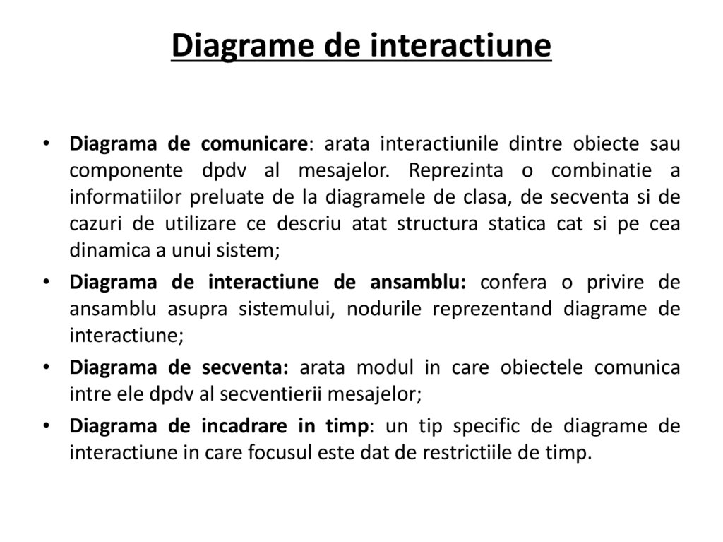 Diagrame de interactiune