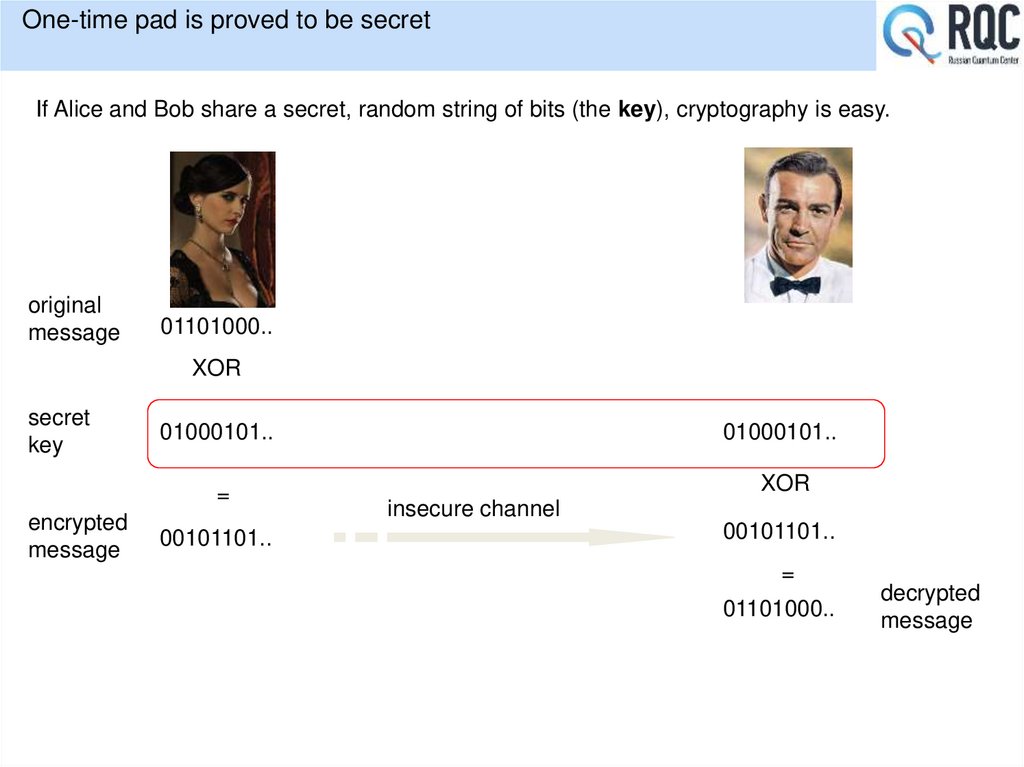 One-time pad is proved to be secret