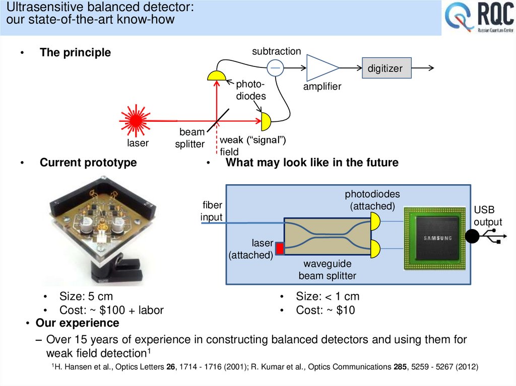 Ultrasensitive balanced detector: our state-of-the-art know-how