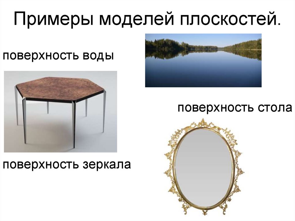 Примеры моделей плоскостей.
