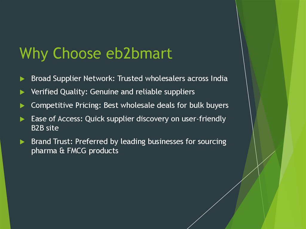 Why Choose eb2bmart