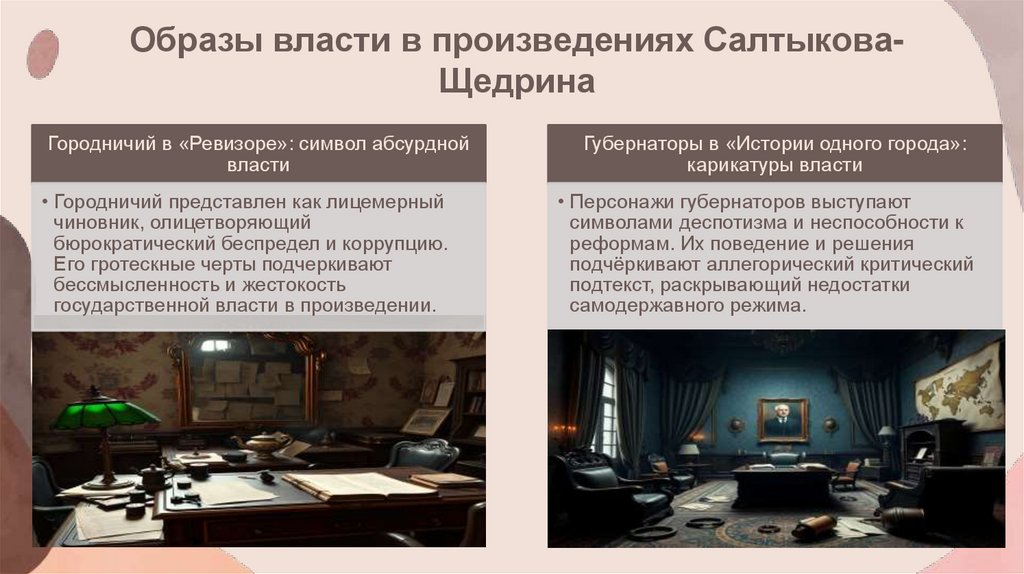 Образы власти в произведениях Салтыкова-Щедрина