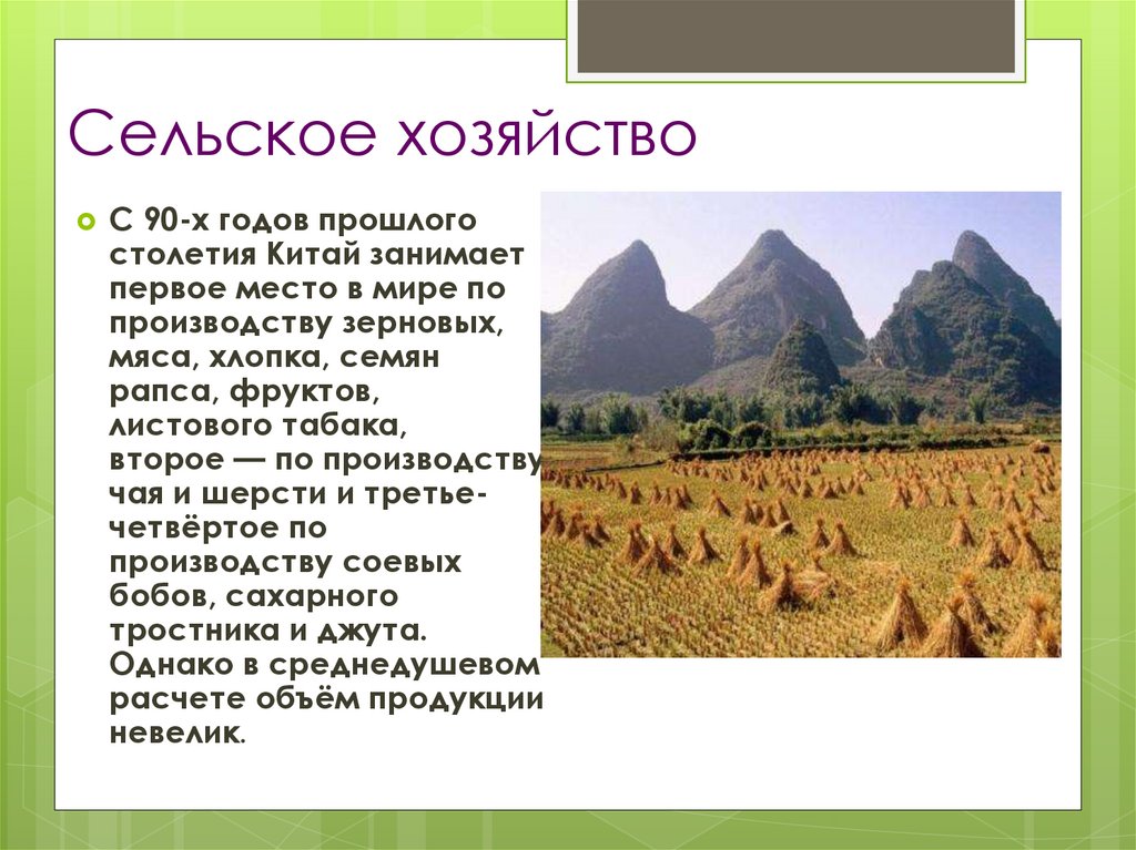 Сельское хозяйство