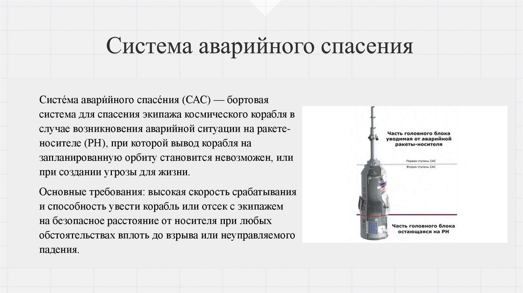 Система аварийного спасения