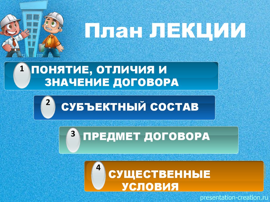 План ЛЕКЦИИ