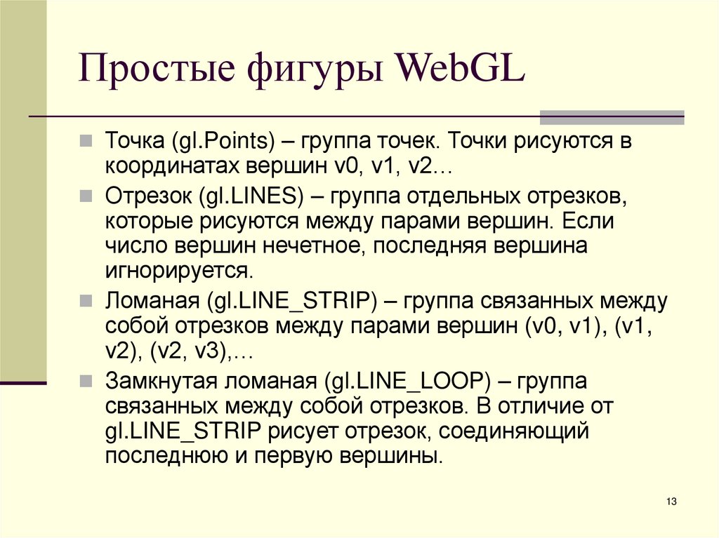 Простые фигуры WebGL
