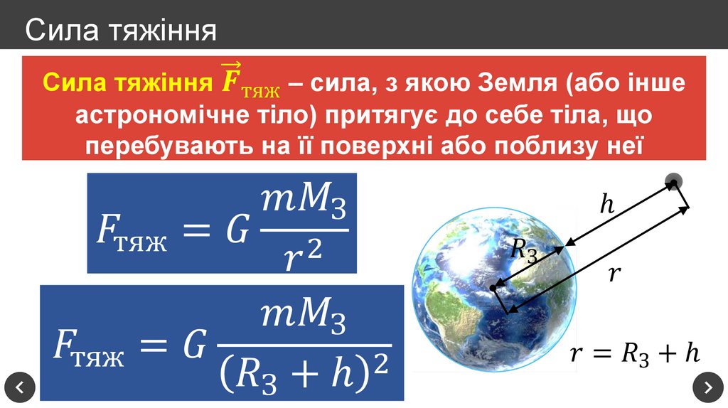 Сила тяжіння