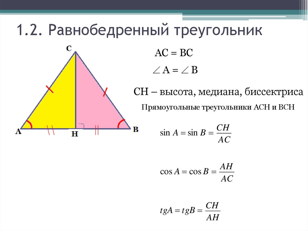 1.2. Равнобедренный треугольник