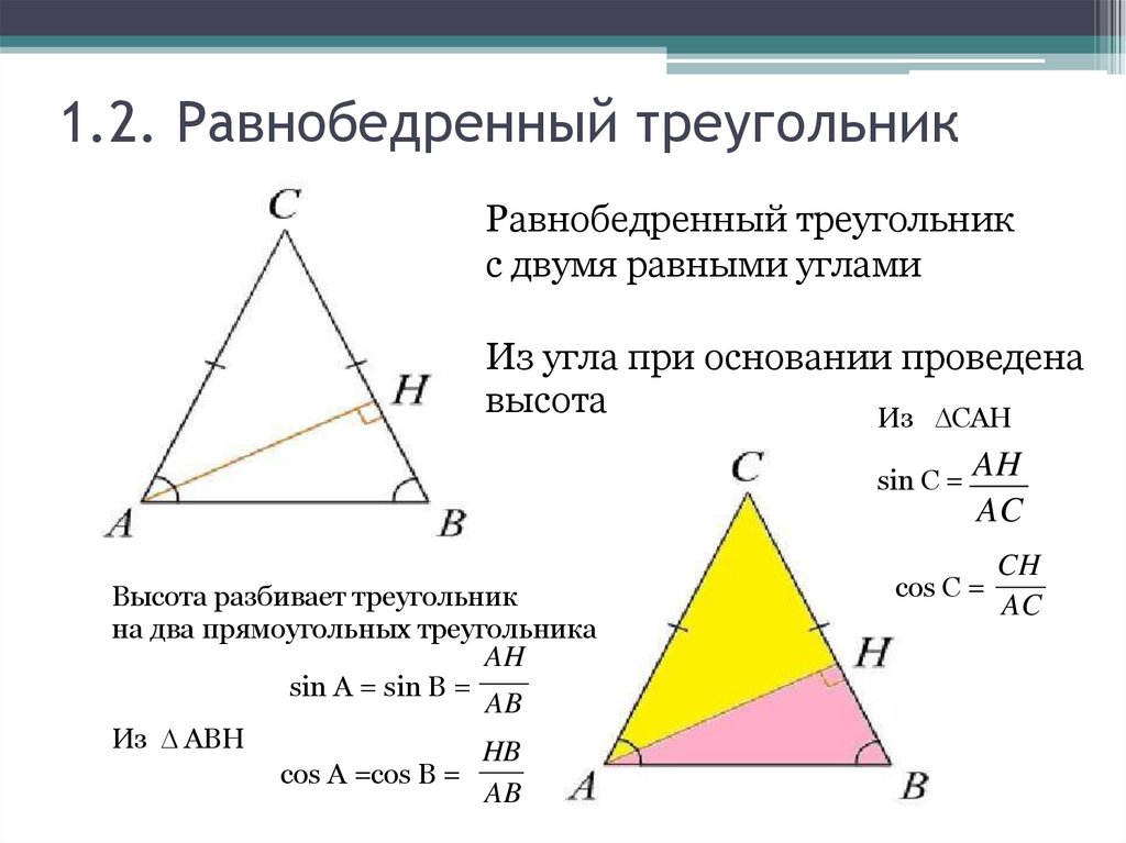 1.2. Равнобедренный треугольник