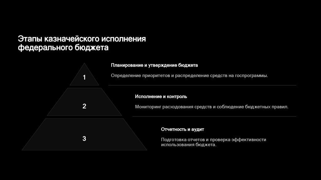 Этапы казначейского исполнения федерального бюджета
