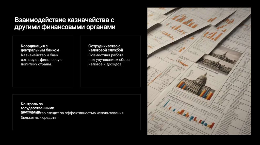 Взаимодействие казначейства с другими финансовыми органами
