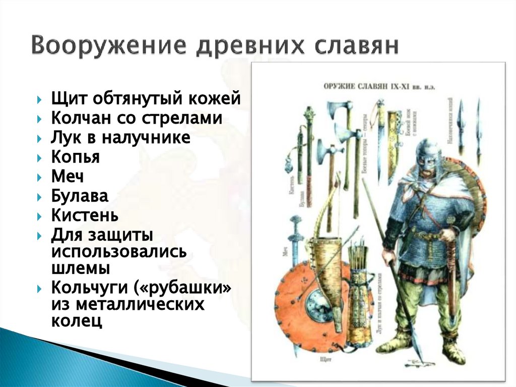 Вооружение древних славян