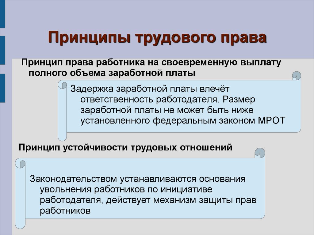 Принципы трудового права