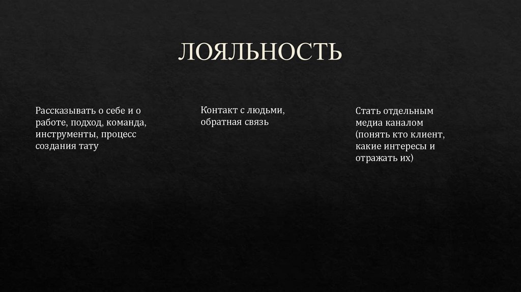 ЛОЯЛЬНОСТЬ